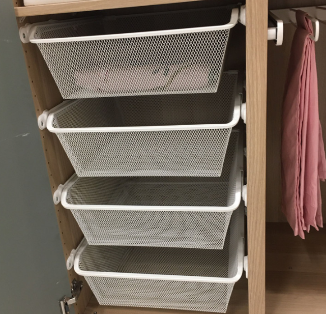 宜家代购康普蒙网篮附拉出式挂杆衣柜筐子抽屉衣物储物拉篮,收纳整理,其他收纳,淘宝优惠券,粉丝福利购,淘宝优惠卷