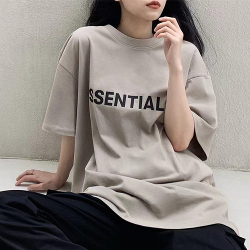 FOG复线ESSENTIALSZONE立体硅胶字母潮流宽松高街潮牌情侣短袖T恤