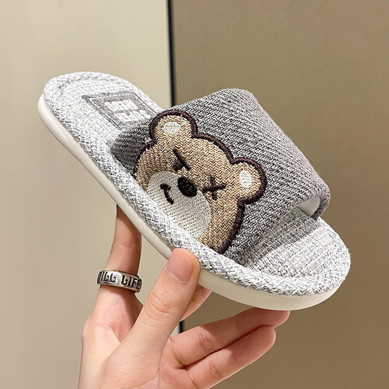 儿童亚麻拖鞋舒适夏季