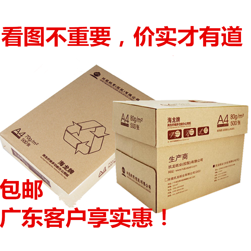 A4打印纸海龙复印纸70g天章乐活a4纸80克500页/包草稿纸整箱包邮 办公设备/耗材/相关服务 复印纸 原图主图