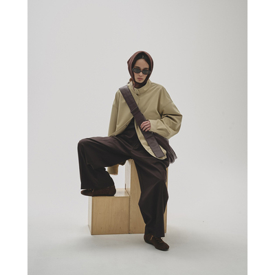 早春休闲立领宽松保暖中长款外套