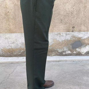 松枝绿正品夏季男薄款宽松带后兜的裤子高质量免烫防皱麻纱单裤