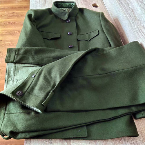 老式65羊毛呢子服套装 冬装加厚中老年爸爸服收藏纪念正宗呢子服