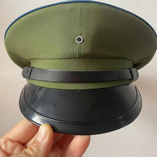 库存老式空大檐帽的确良大沿帽八五收藏怀旧80年代老款帽子