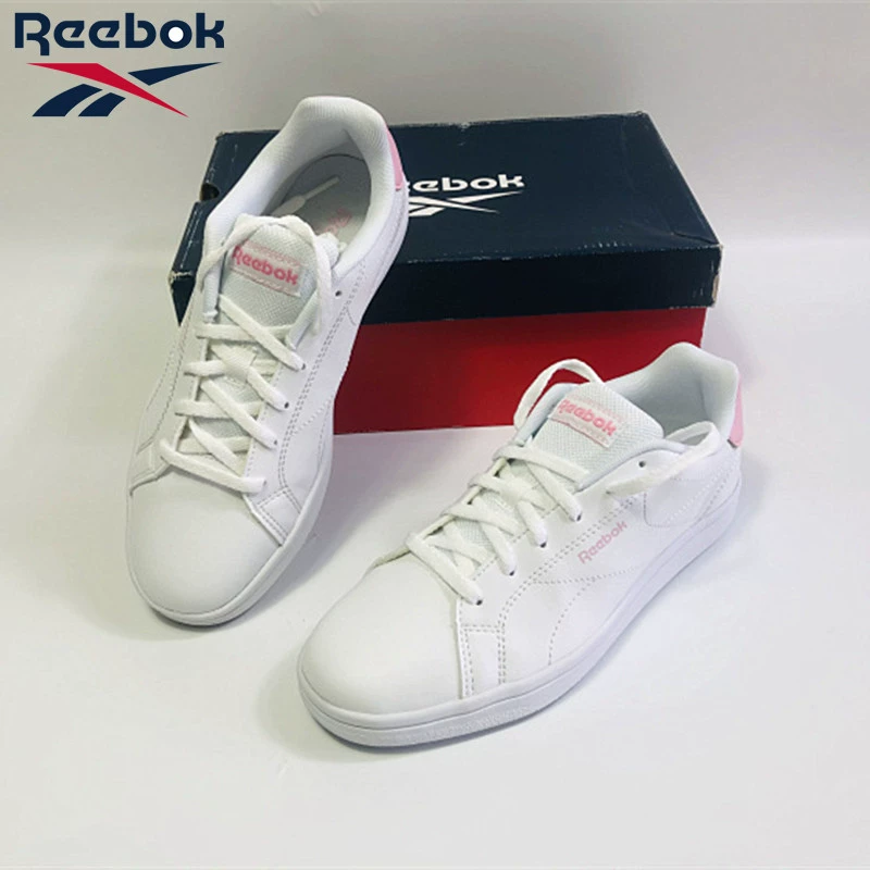 Reebok锐步官方女鞋樱花粉复古简约休闲小白鞋板鞋FV0140