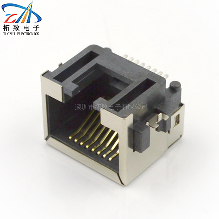 沉板网口网络连接器网线插座 RJ45-8P8C沉板SMT RJ45贴片沉板
