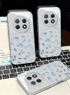 玻璃渐变鱼适用华为畅享90ProMax手机壳CHZ-AL00软边框保护套