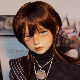 萌发屋60厘米娃娃假发3分头发bjd玩偶4分头毛6分狼尾款假毛发毛胚