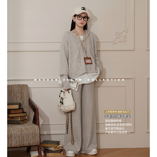 简法日常 秋季 羊毛 孕期穿搭孕妇套装 假两件上衣 娜娜 猫单