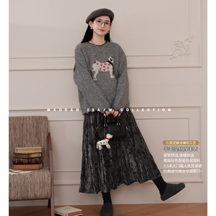 贝壳汪汪 秋冬毛衣半裙套装 羊毛 孕期穿搭孕妇装 娜娜 猫单