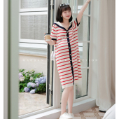 冰丝连衣裙辣妈海军领夏季 猫单 孕期穿搭孕妇装 娜娜 冰夏红荔