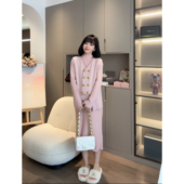 弗兰小香 娜娜 孕期穿搭 孕妇秋装 小香风针织马甲连衣裙套装