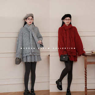 柏林情书 冬季 羊毛 孕期穿搭孕妇套装 新毛衣半裙 娜娜 猫单