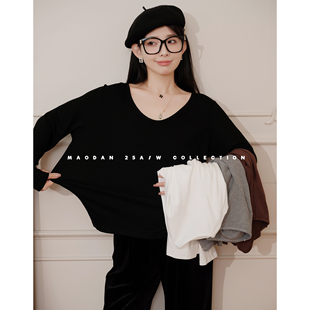 孕期穿搭孕妇装 娜娜 秋季 新品 百搭洋气显瘦 猫单 长袖 面膜打底