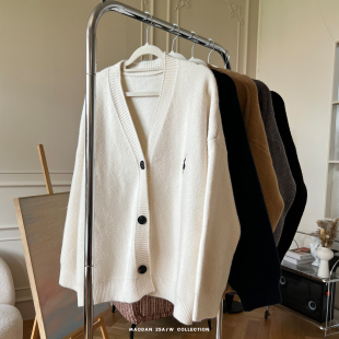 简系保罗 时尚 孕妇装 2025新品 洋气百搭休闲针织外套 秋冬款 猫单