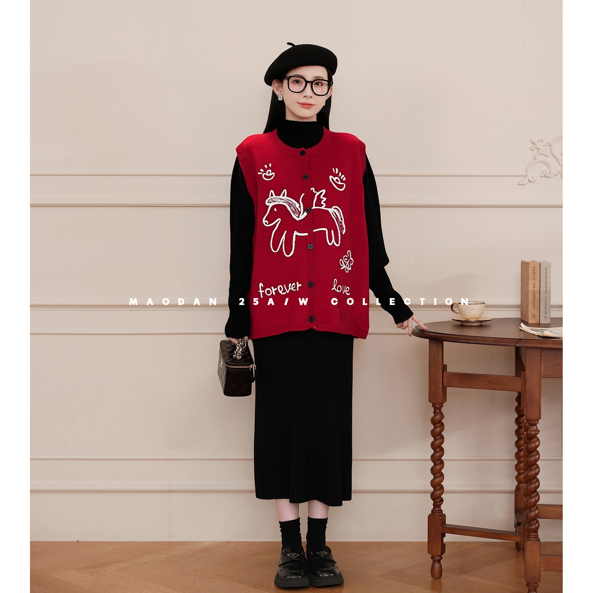 猫单【绵心小马】娜娜的孕期穿搭孕妇装冬季新品洋气马甲针织长裙,孕妇装/孕产妇用品/营养,套装,淘宝优惠券,粉丝福利购,淘宝优惠卷