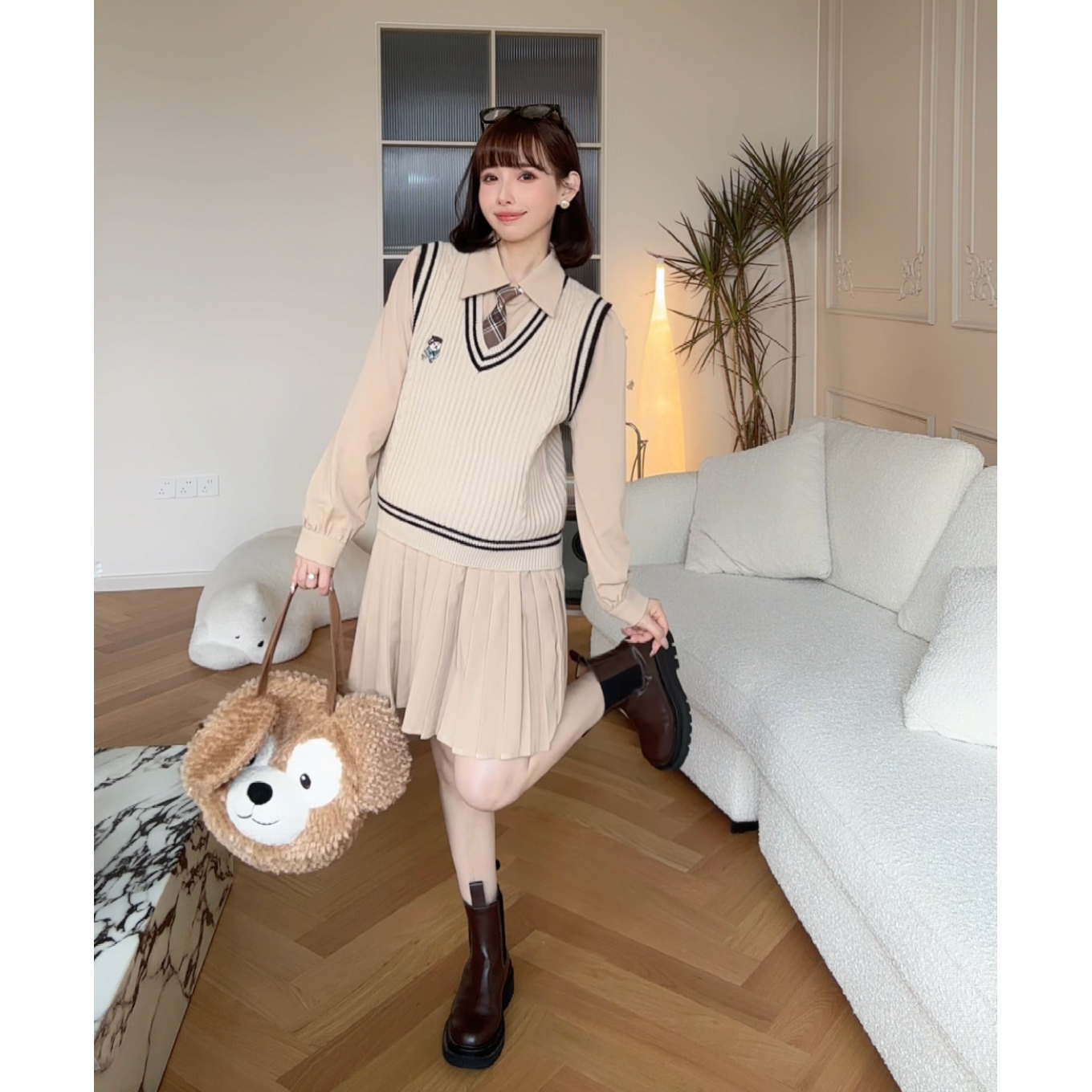 娜娜的孕期穿搭马甲裙子孕妇套装