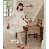 孕期穿搭孕妇装 夏季 套装 织梦少女 甜美裙裤 娜娜 短袖 猫单 韩版