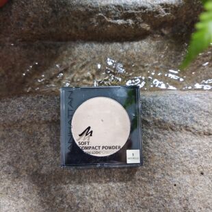 现货包邮德国Manhattan曼哈顿自然裸妆控油遮瑕定妆粉饼 自带粉扑