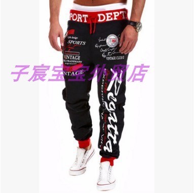 Men's joggers hip hop pants sport hack pants men's prted s