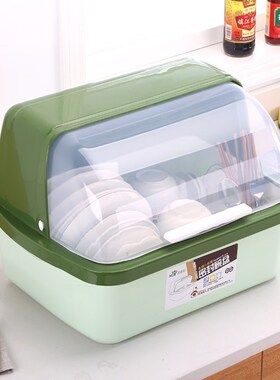 Dish rack with cover plastic half flip the kitchen cupboard