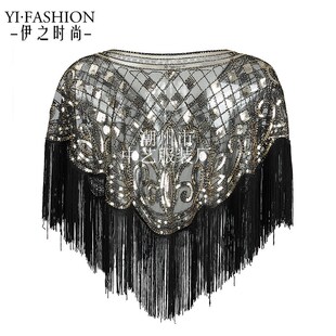 party dress evening shawl披肩女 vintage wedding lace Sequin