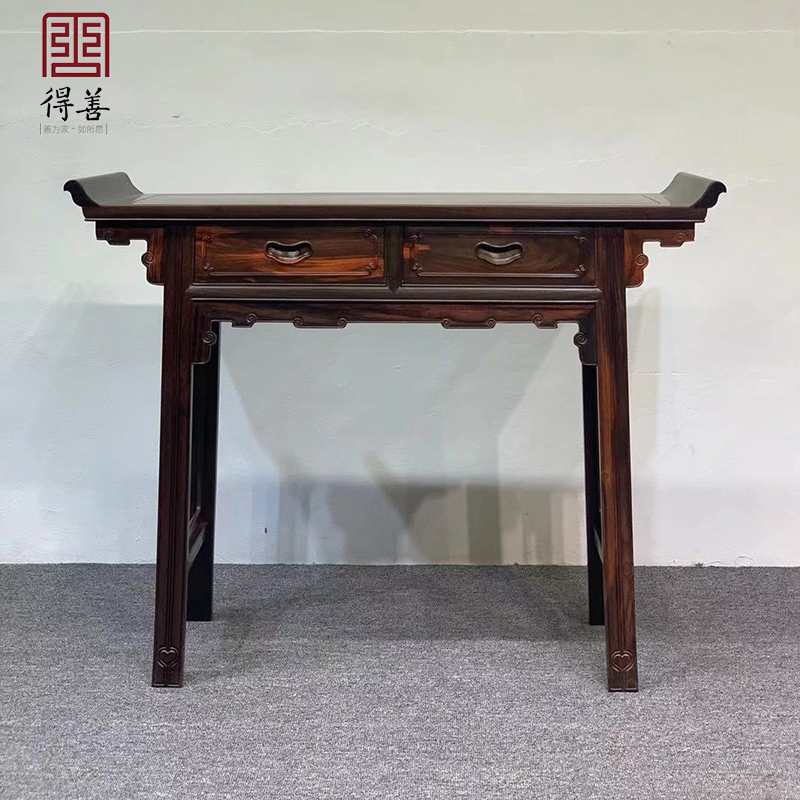 老挝大红酸枝条案玄关桌老红木家具实木中式仿古明清古典供台供桌