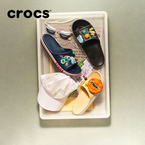 Crocs凉拖鞋简约休闲露趾拖鞋