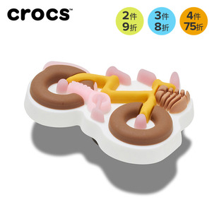 Crocs卡骆驰配饰智必星洞洞鞋 运动户外光变海滩自行车游泳圈 花