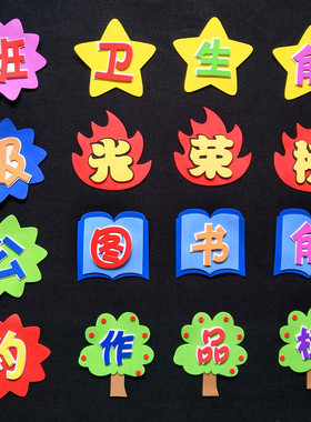 小学班级卫生角泡沫标语主题墙贴