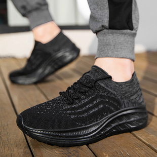 2026年春季新款有鞋带袜鞋男款运动弹力休闲情侣袜子潮鞋针织女鞋