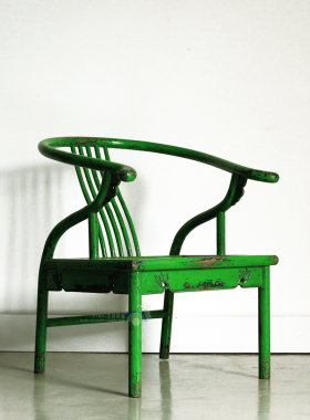 古朴老榆木圈椅新中式明清仿古做旧实木椅子榫卯家具休闲太师围椅