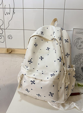 新款书包女ins日系少女学院风蝴蝶結背包韩版原宿大容量可愛双肩