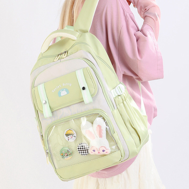 双肩包女新款韩版学生包中小学生书包牛津布原宿风背包外贸书包