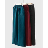 高腰双面穿100桑蚕丝龟裂纹香云纱真丝阔腿长裤 丝艺 浮利不补货