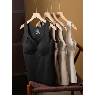 内衣 免穿文胸修身 丝艺 拍2件59.9绵羊毛保暖背心女桑蚕丝一体式