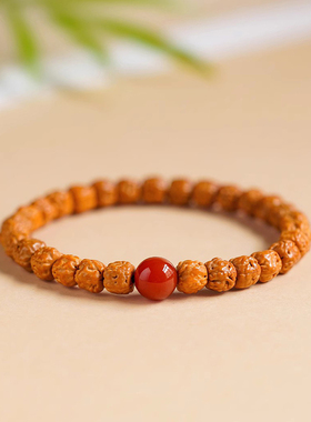 丝艺天然小金刚菩提子手串女士南红手链原籽直切文玩佛珠盘玩手饰