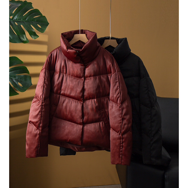 丝艺90白鹅绒羽绒服女100%桑蚕丝香云纱宽松加厚真丝鹅绒服外套冬