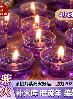 缘益坊九紫离火蜡烛许愿祈福长明灯4小时胶壳2026新款