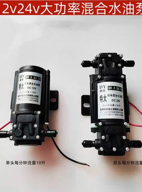 汽车货车淋水器电动抽油抽水泵大功率加油机自吸泵12v24v车载水泵