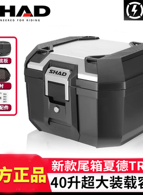 SHAD夏德尾箱快拆防水通用无极踏板摩托车靠背电动车后备箱TR41