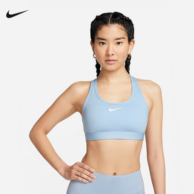 Nike耐克SWOOSH女子中强度支撑文胸衣速干衬垫运动内衣DX6822-440