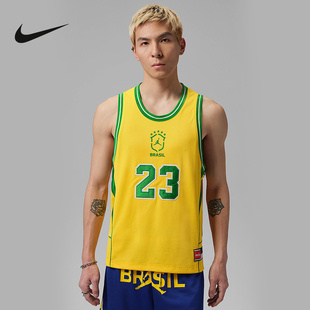 耐克NIKE男子篮球运动训练背心球衣夏季男款背心短袖 II5379-741