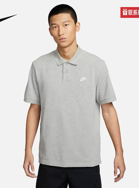 耐克短袖POLO衫男夏新款刺绣运动休闲黑色翻领T恤FN3895-010