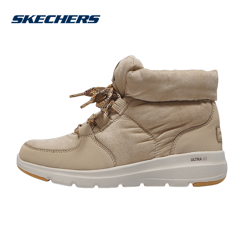 SKECHERS斯凯奇GLACIAL ULTRA女士运动保暖休闲靴144194/TAN