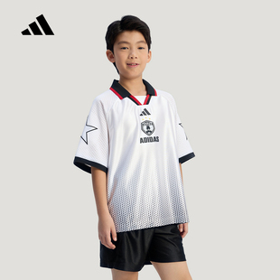 adidas阿迪达斯时尚运动短袖POLO衫2026夏男大童休闲上衣 KG7833