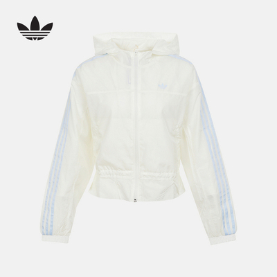 adidas阿迪达斯三叶草三条纹连帽外套2026春男小童夹克 KX7608