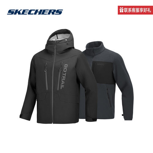 斯凯奇运动2025春男梭织外套 P125M059-0018