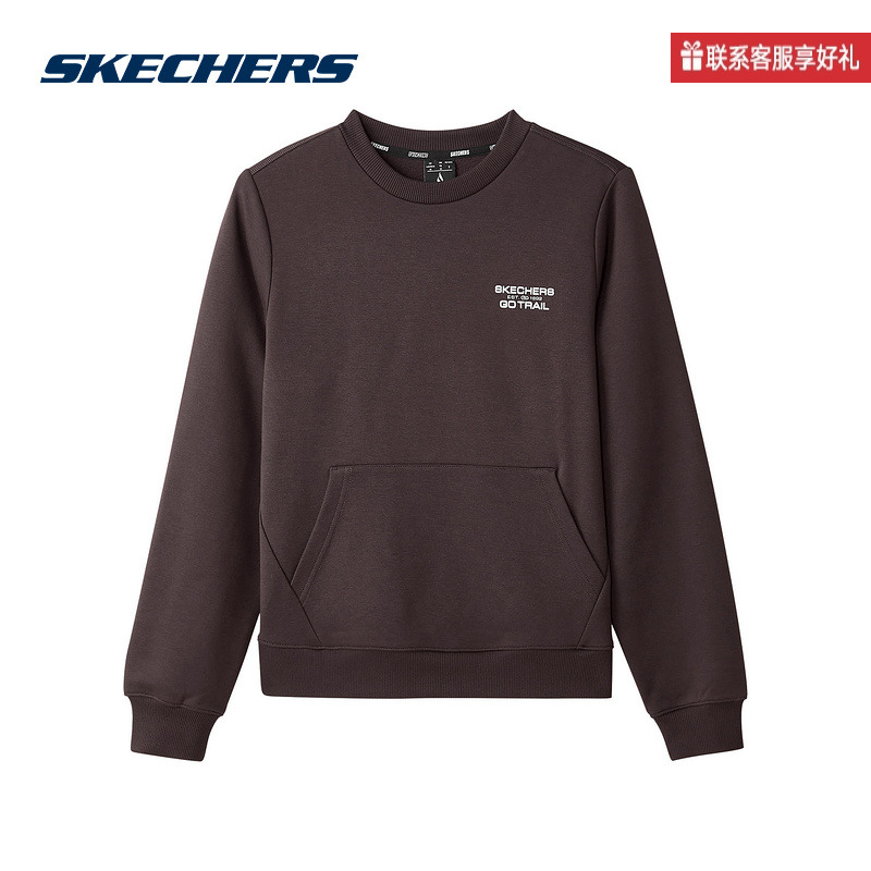 斯凯奇运动2025冬女针织套头卫衣 L424W008-04AV