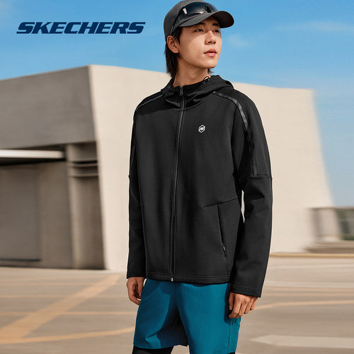 SKECHERS斯凯奇运动2025冬男针织外套 P425M092-0018